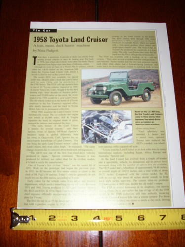 1958 toyota land cruiser - land,