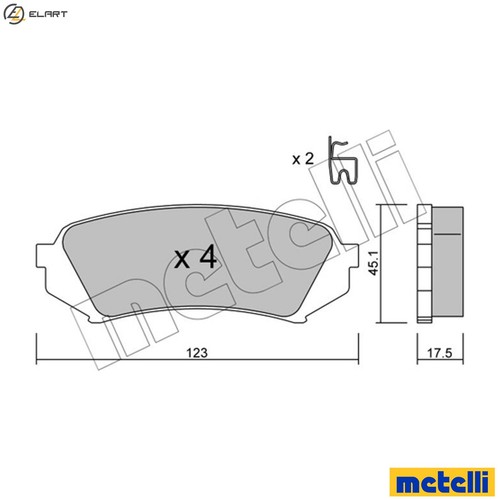 Brake pad set disc - brake,
