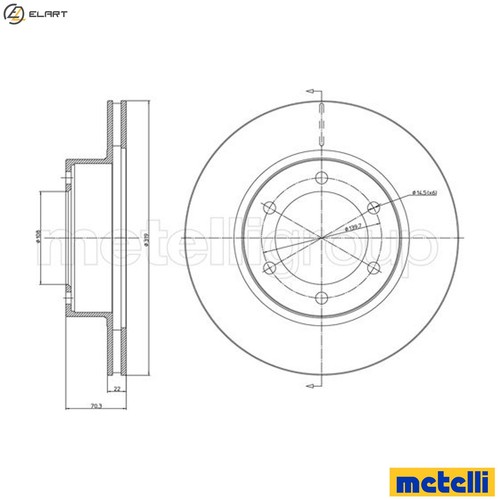 Brake disc 1064c - 2x, for